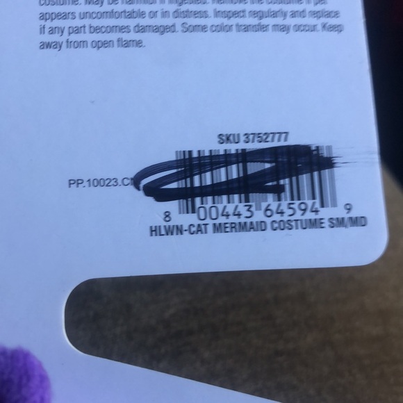 NWT Halloween Cat Mermaid Costume S/M - Picture 11 of 11